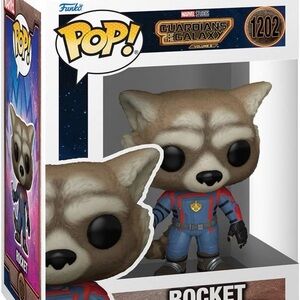 Funko Pop Rocket in Blue and Gray Suit